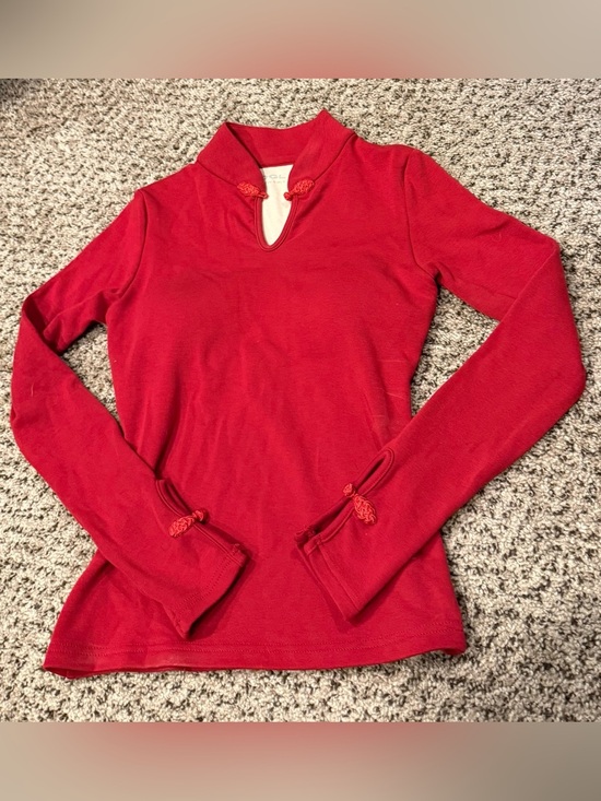 OGL Tops - OGL Red Long Sleeve with built in Bra